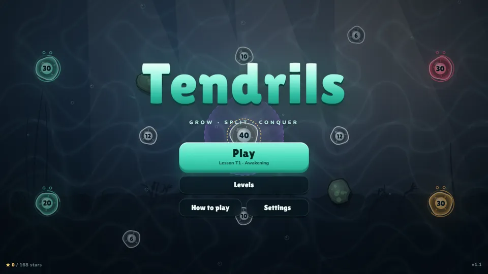Tendrils title screen